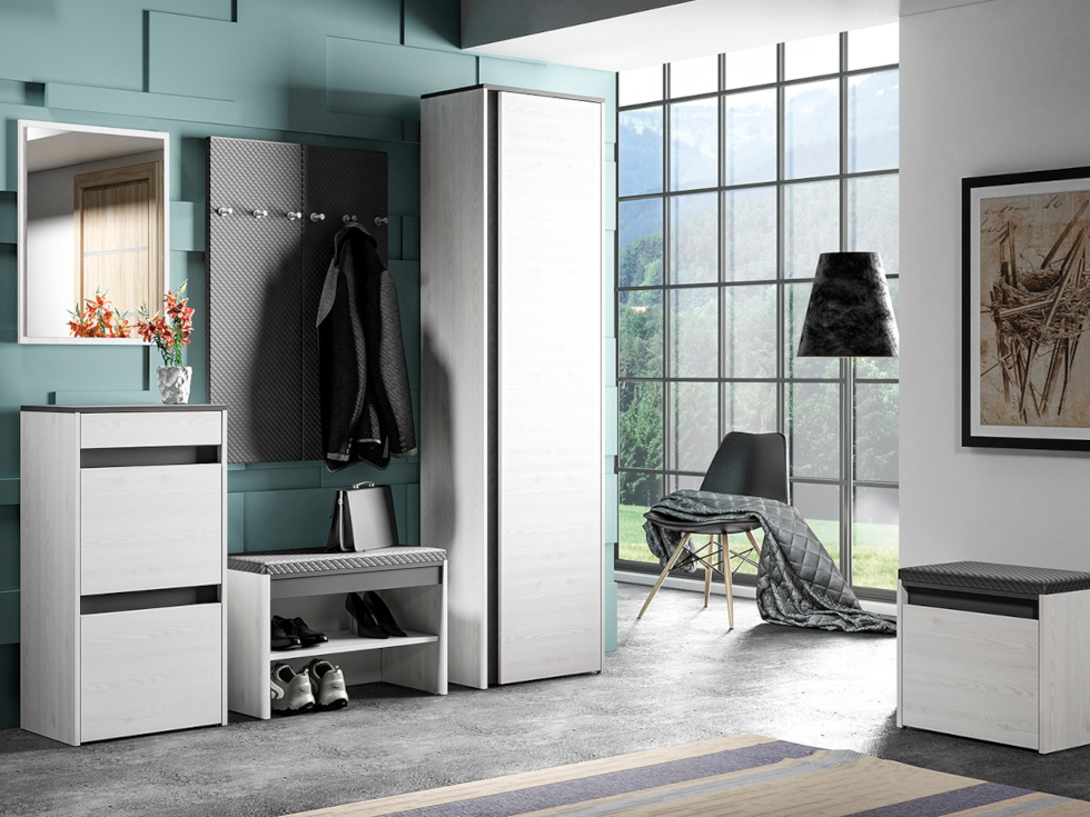 гардероб haga 1 снежен бор антрацит