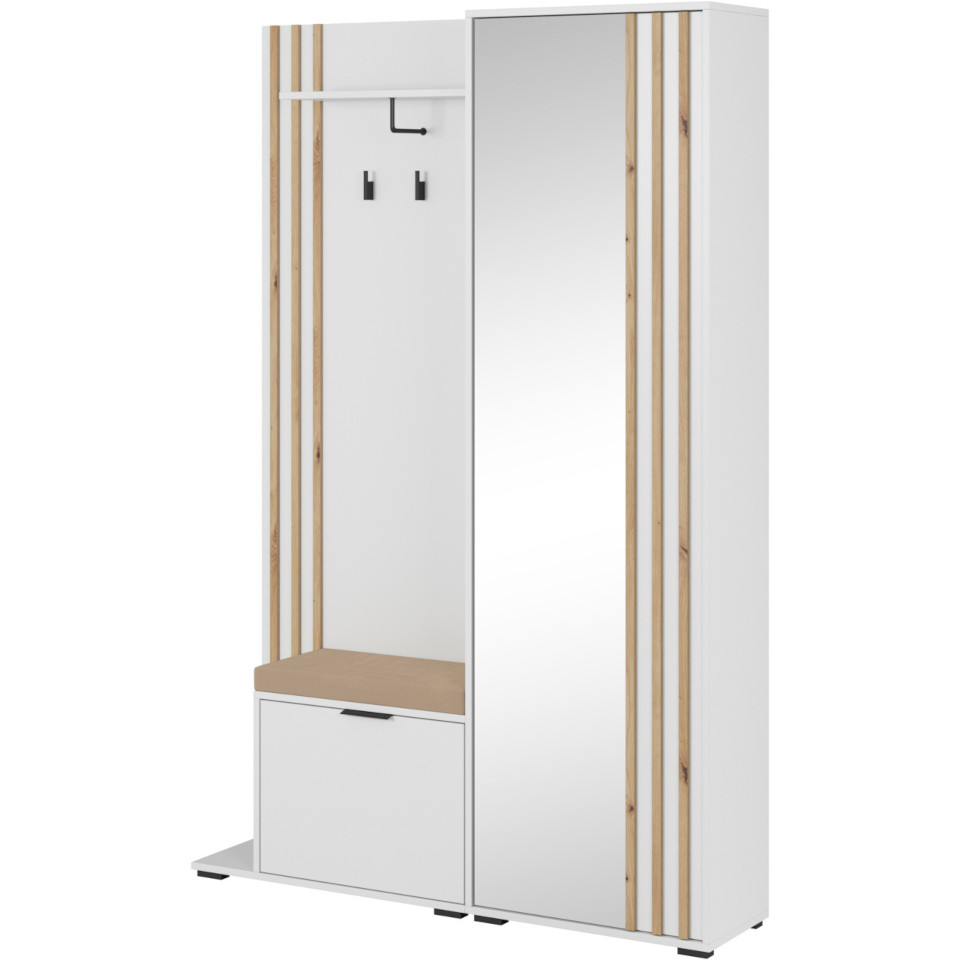 Гардероб Laila, бял дъб, артизан