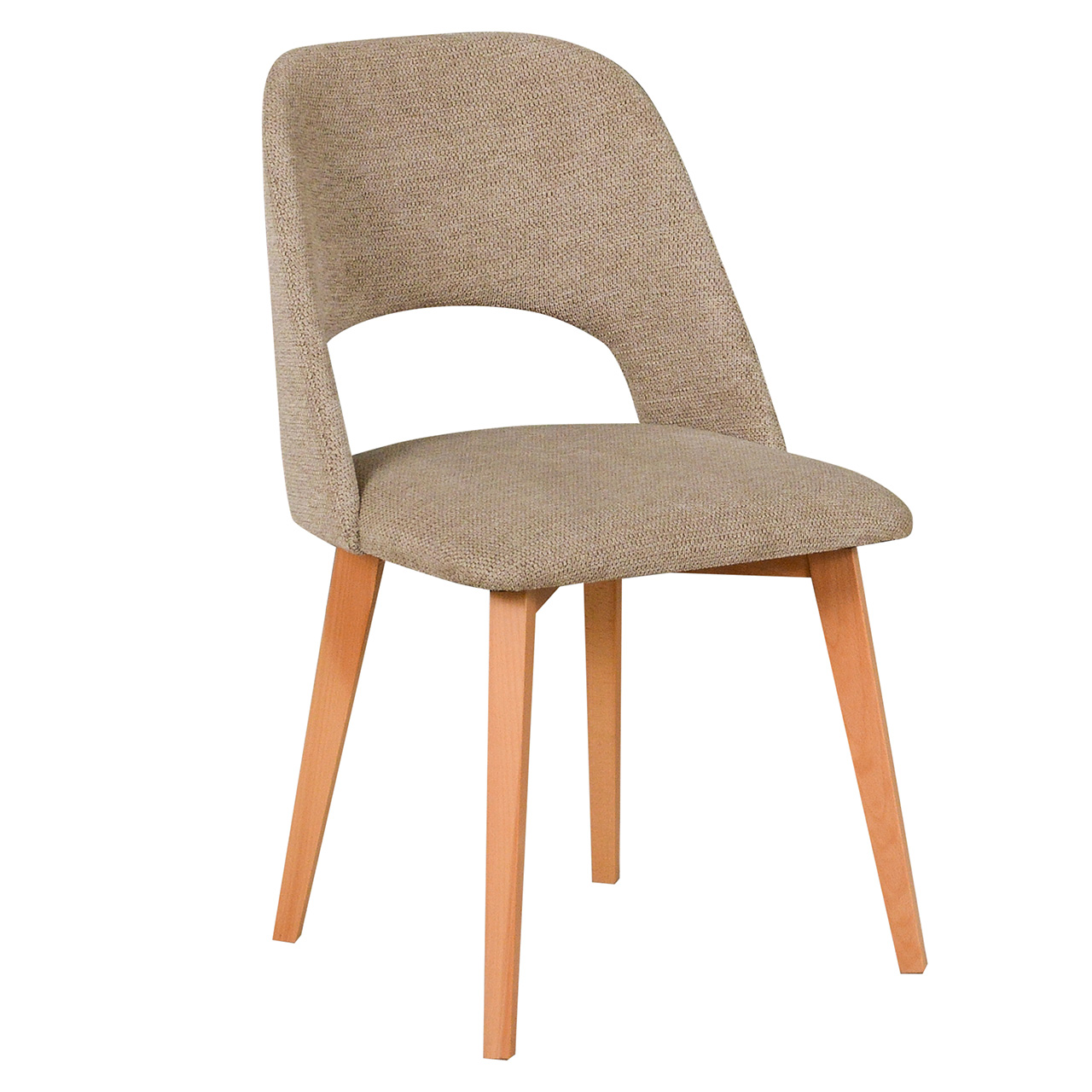 Светъл тапициран стол DK30