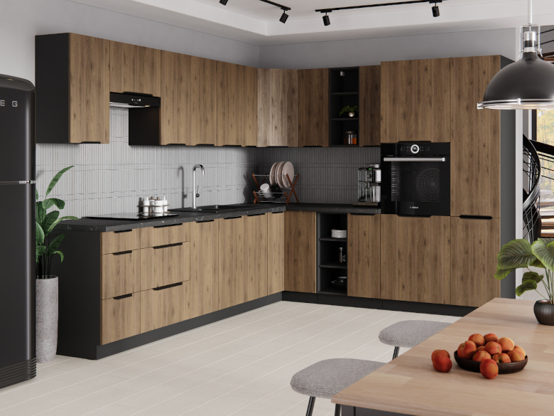 silvia kitchen 1 черен орех окапи