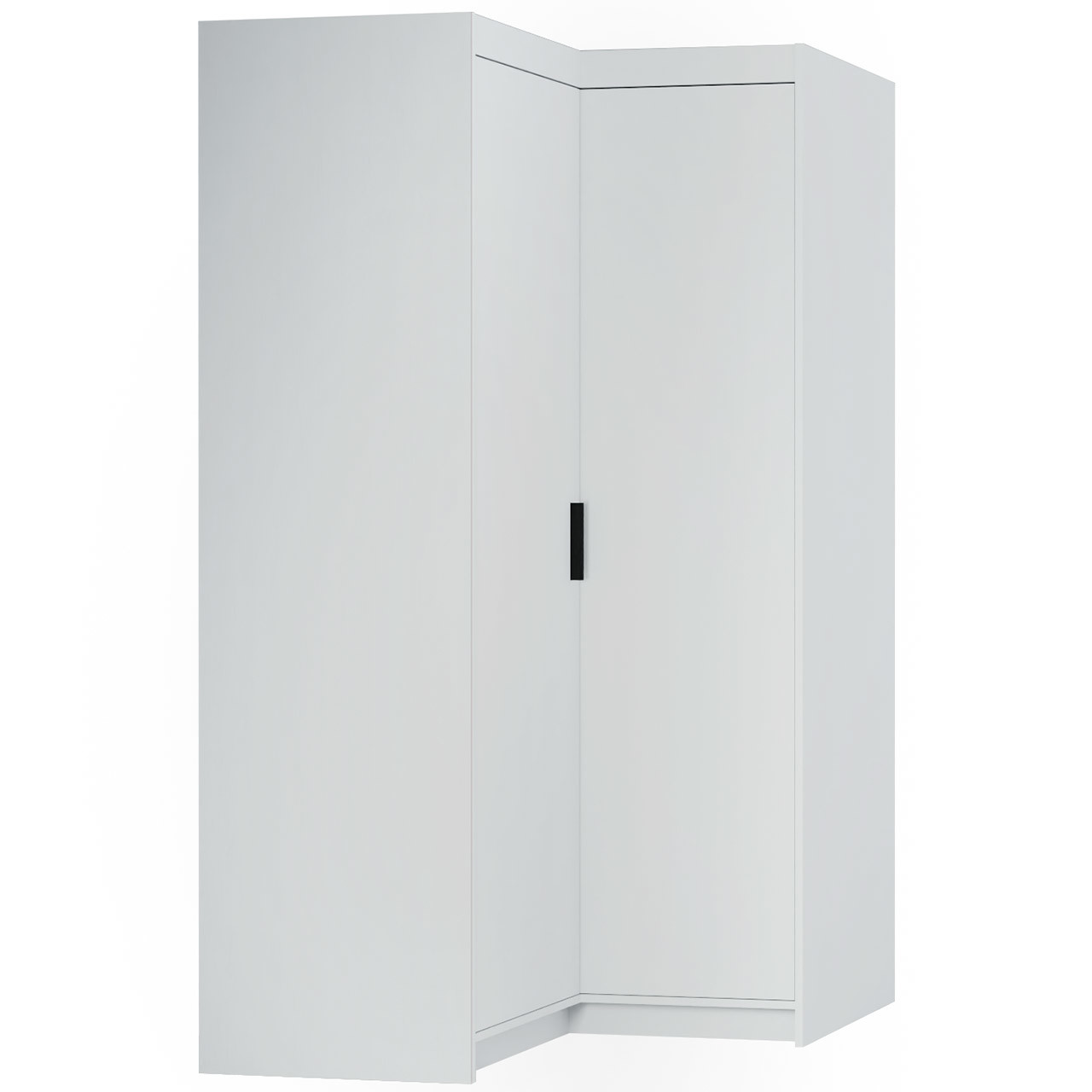 Ъглов гардероб Lempert 2d бял