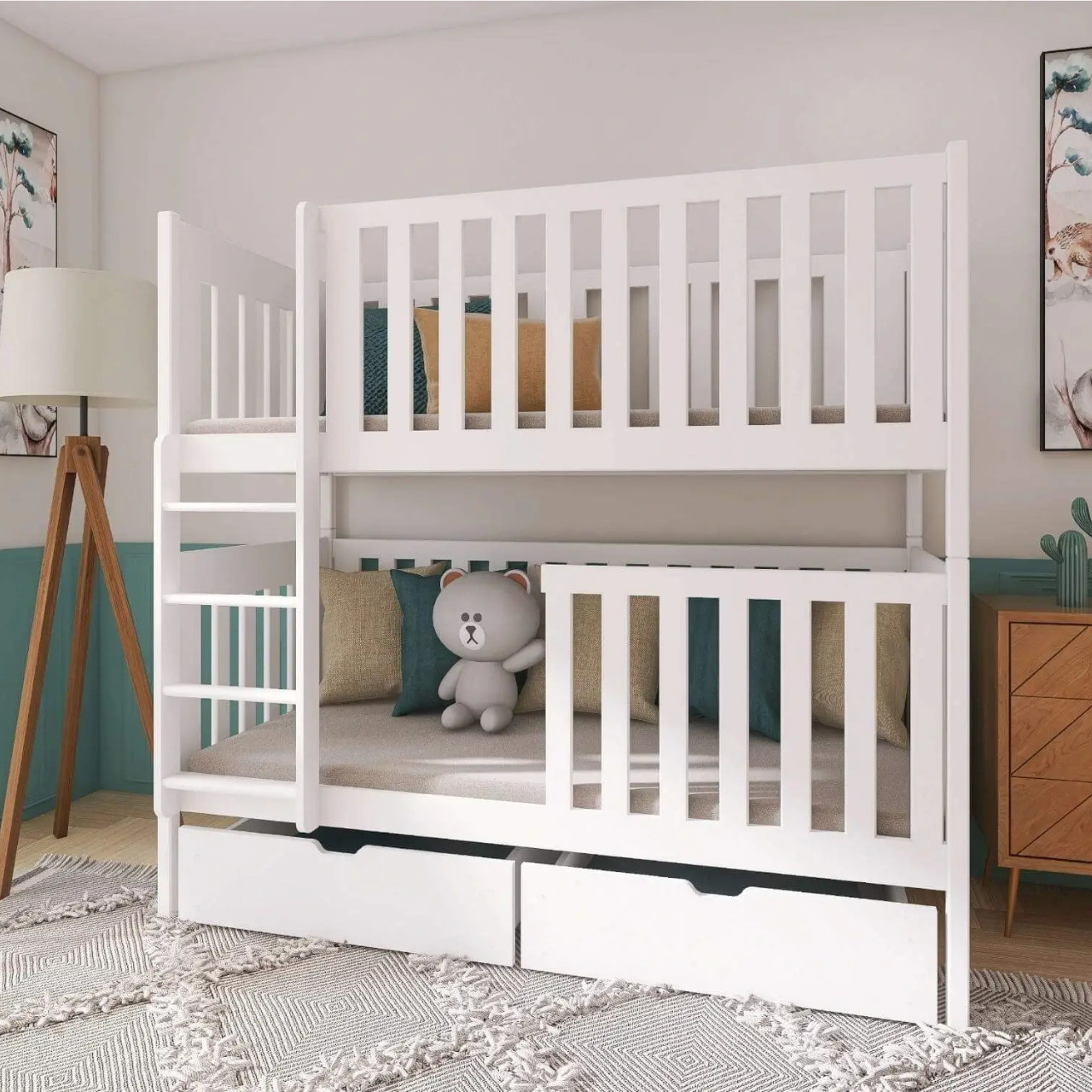 двуетажно легло alva lano dawid alva white 1