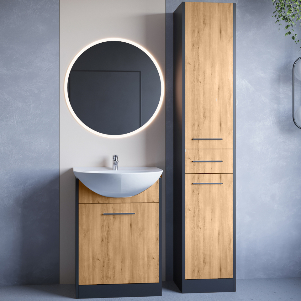 Мебели за баня Neppa Long Black Artisan