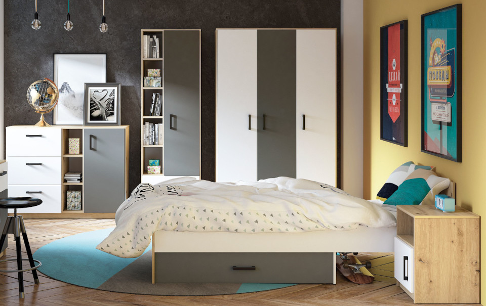 Мебели Fiji Artisan бяло антрацит 5