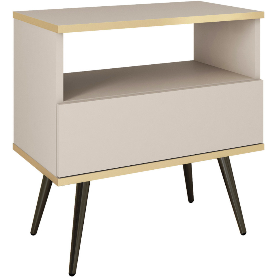 Нощно шкафче ara s54, черен люляк