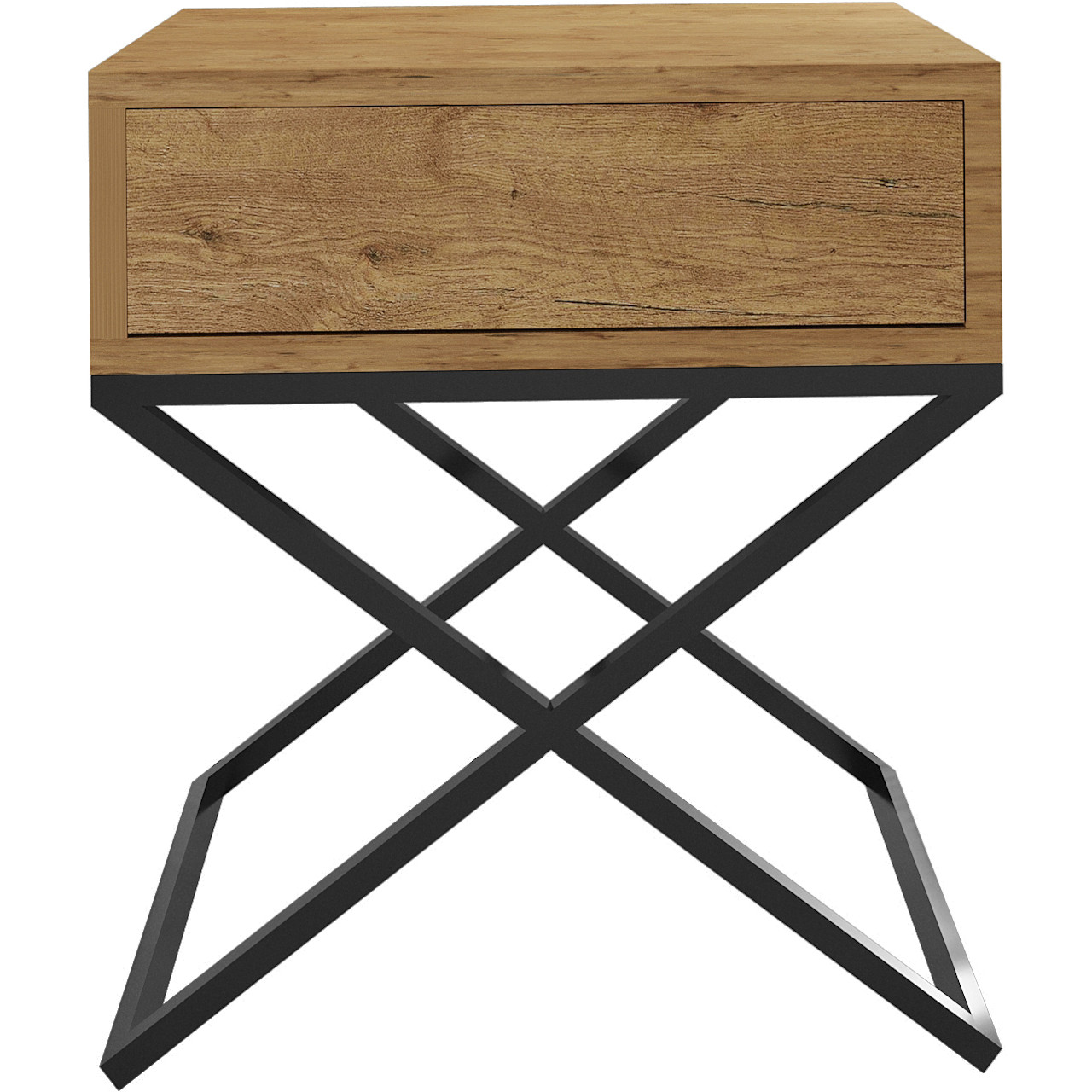 Нощно шкафче SIENA дъб вотан/черно