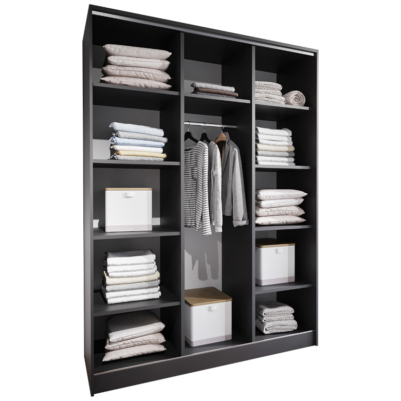 Отворен гардероб Merv K1 150 черен