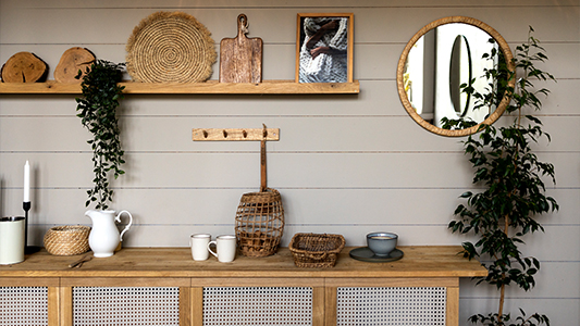 Мебели за всекидневна в стил ферма