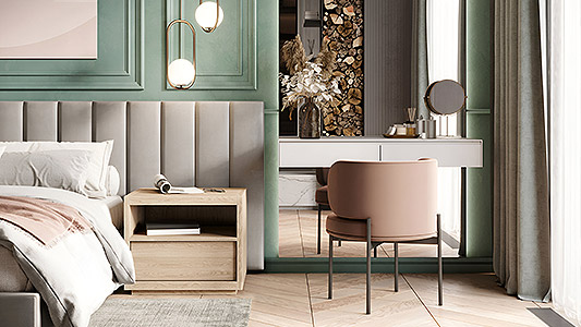 Стилна спалня с тоалетка